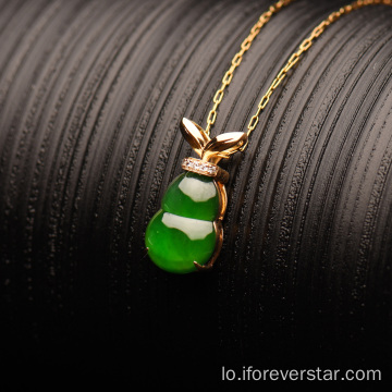 ສີຂຽວສີຂຽວ icy jadeite cucurbit charms pendant